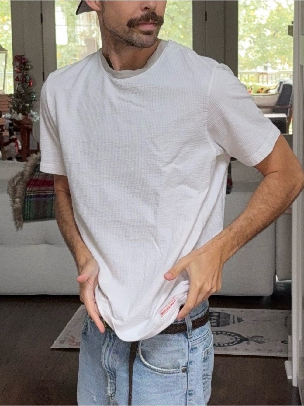 Scotch & Soda Textured White Tee ☁️